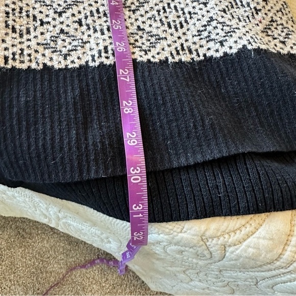 OVERSIZED COZY H&M black white monochromatic patterned short sleeve cardigan - Picture 7 of 8